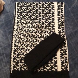 MK scarf and beanie set